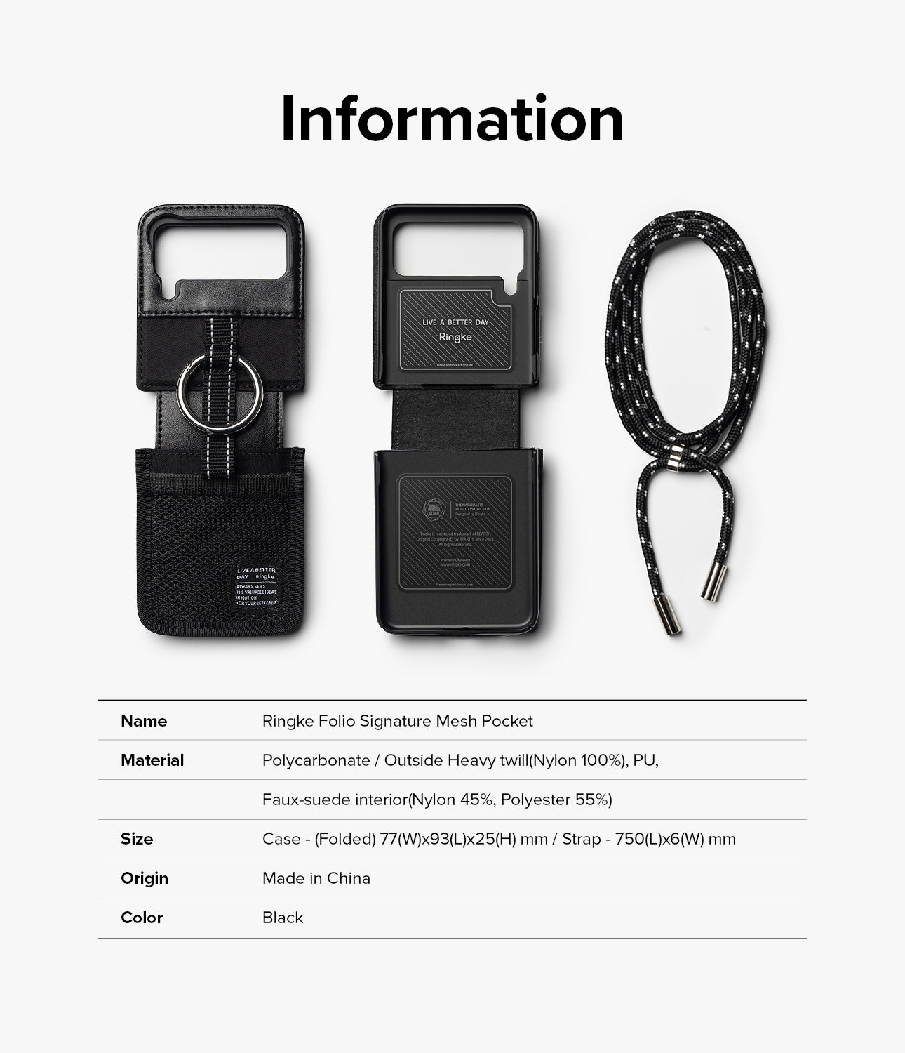 Galaxy Z Flip 4 Case | Folio Signature Mesh Pocket