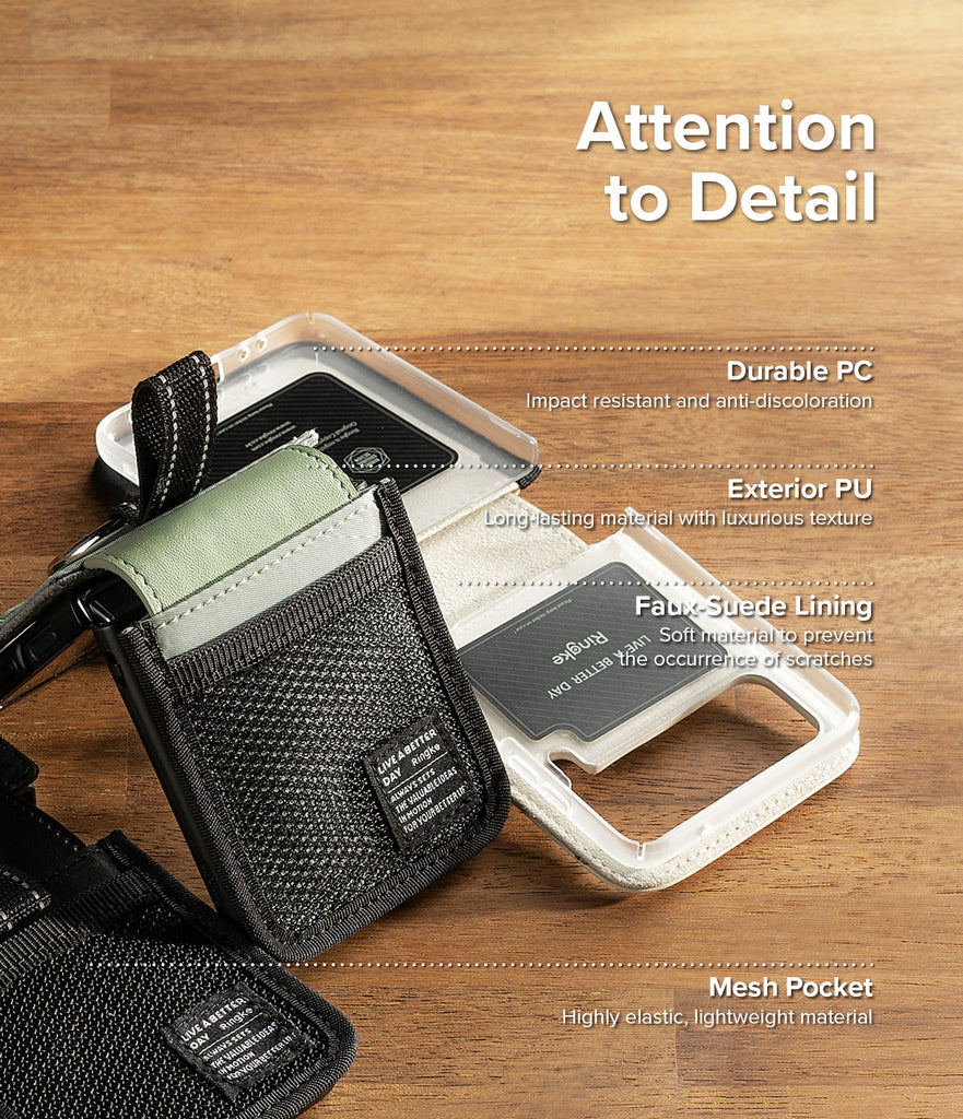 Galaxy Z Flip 4 Case | Folio Signature Mesh Pocket