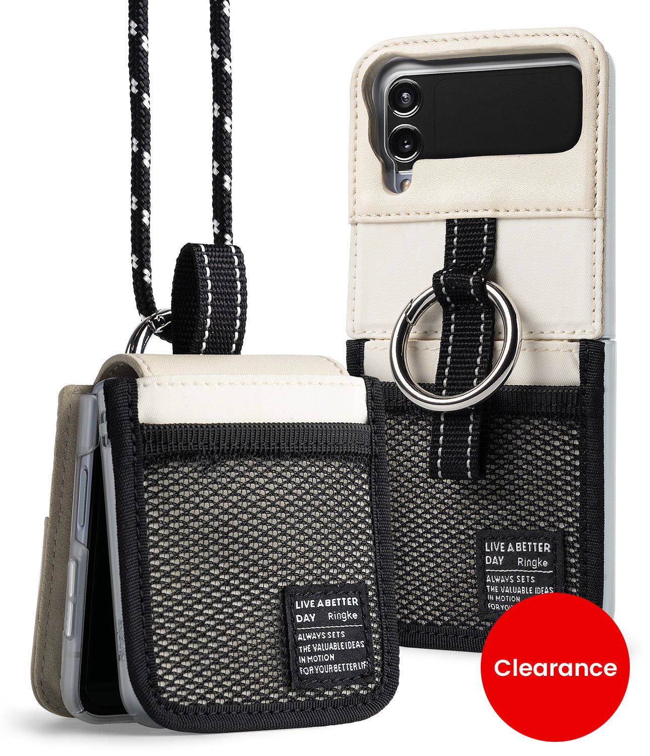 Galaxy Z Flip 4 Case | Folio Signature Mesh Pocket