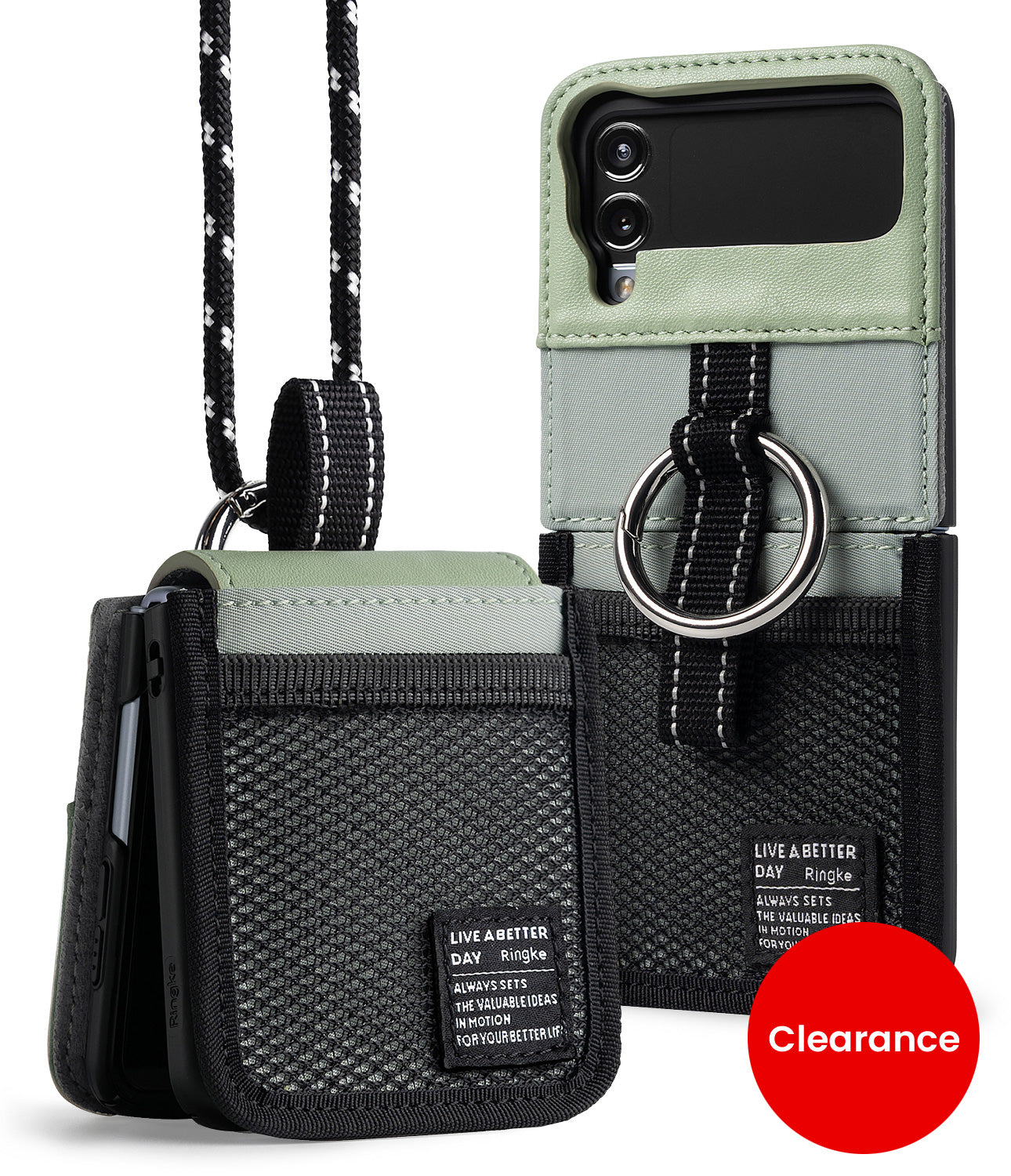 Galaxy Z Flip 4 Case | Folio Signature Mesh Pocket