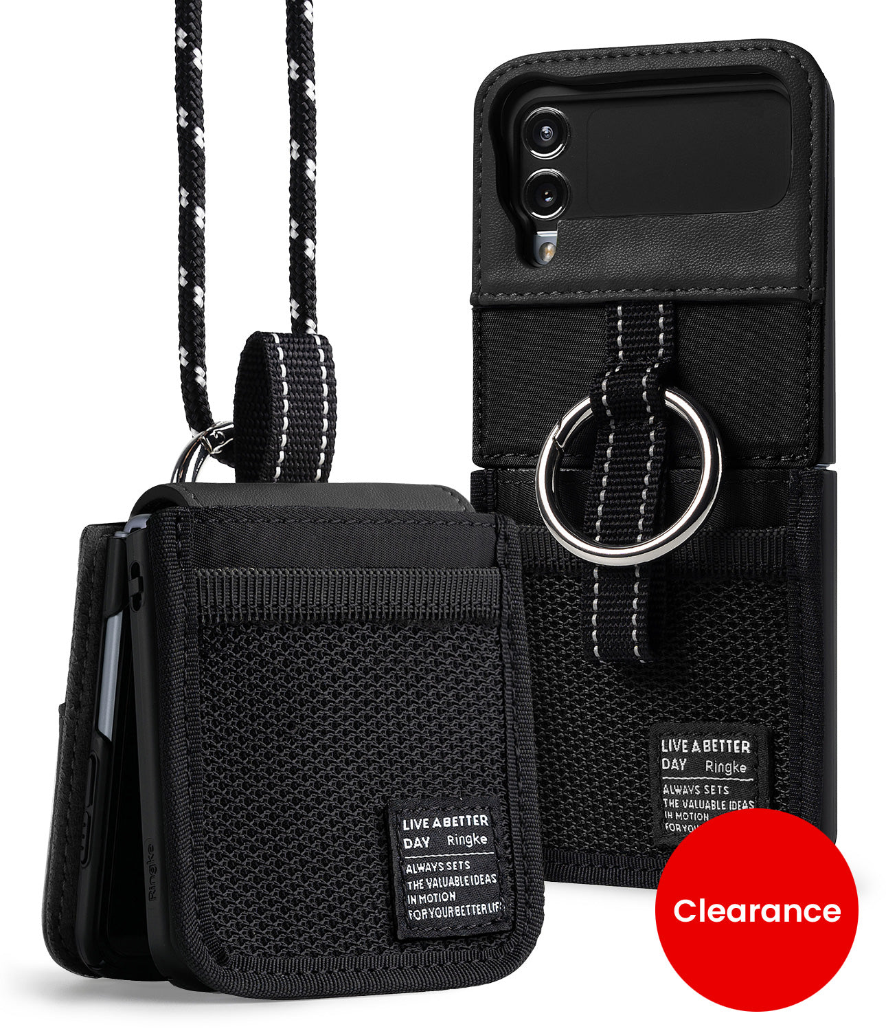 Galaxy Z Flip 4 Case | Folio Signature Mesh Pocket