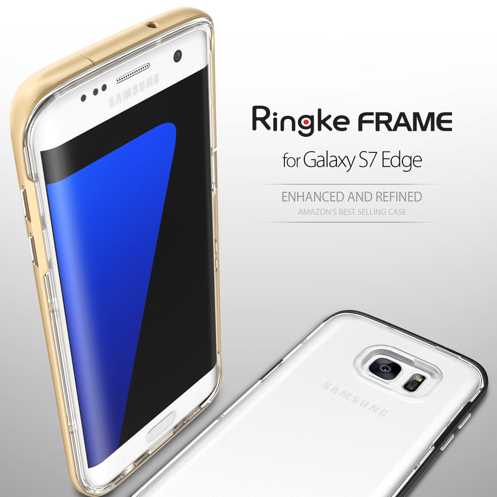 ringke frame clear back advanced bumper protection cover case for galaxy s7 edge