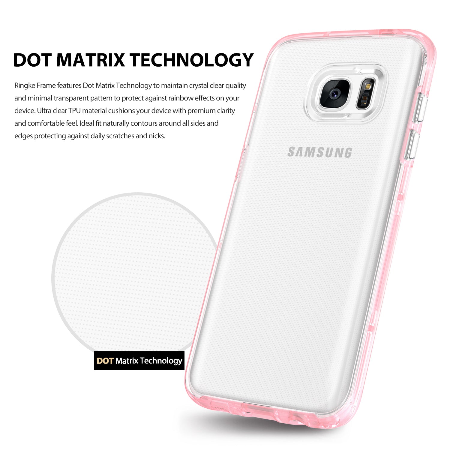 ringke frame clear back advanced bumper protection cover case for galaxy s7 edge