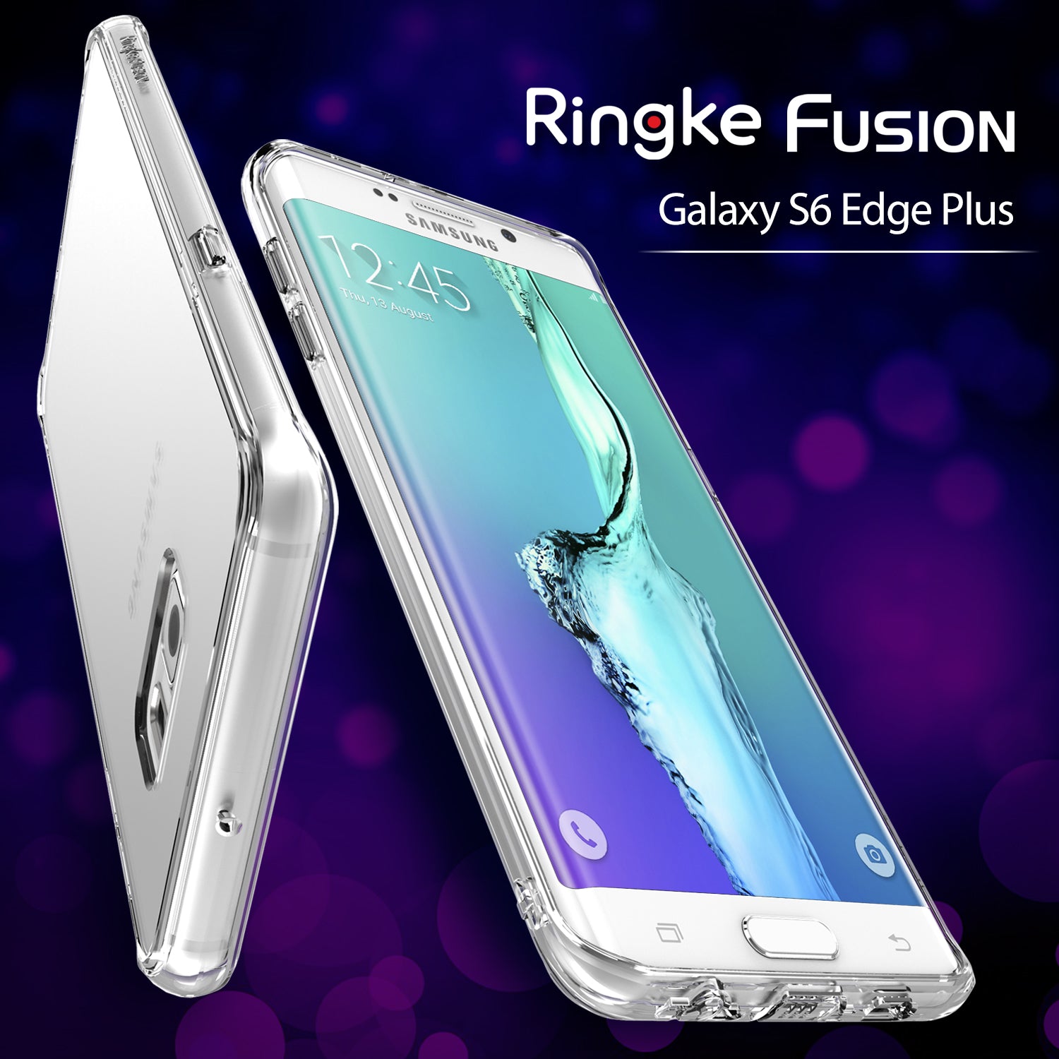 ringke fusion transparent clear hard back cover case for galaxy s6 edge plus