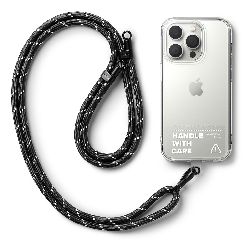 Holder Link Strap Clear - Black and White