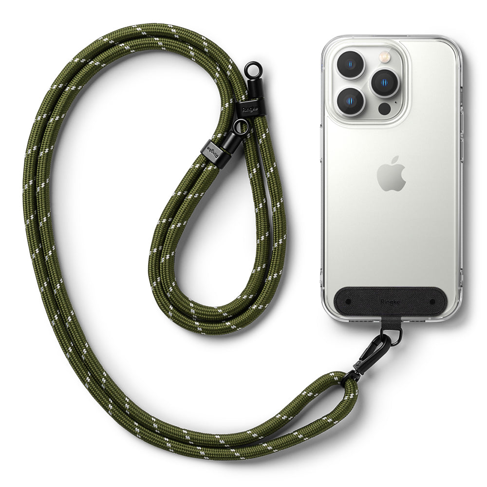 Holder Link Strap Black - Khaki and White