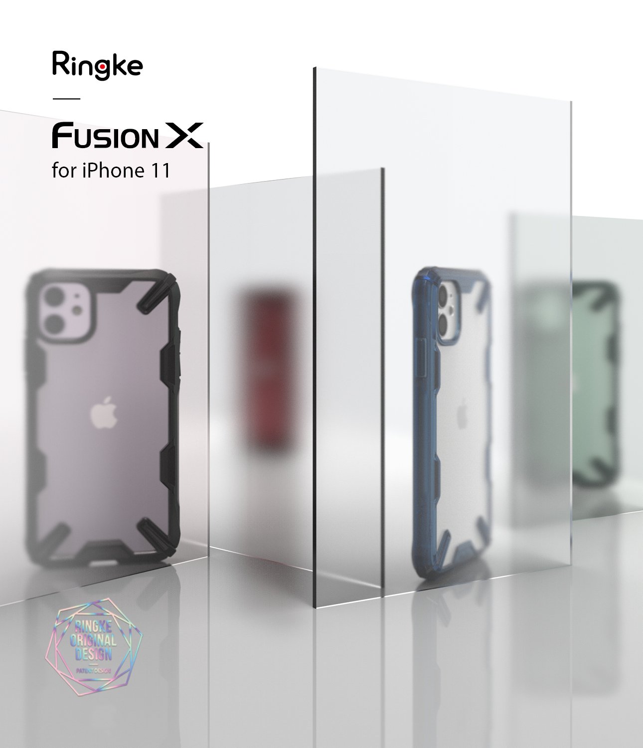 Ringke Fusion-X Matte Case for iPhone 11 Matte Dark Green Matte Black