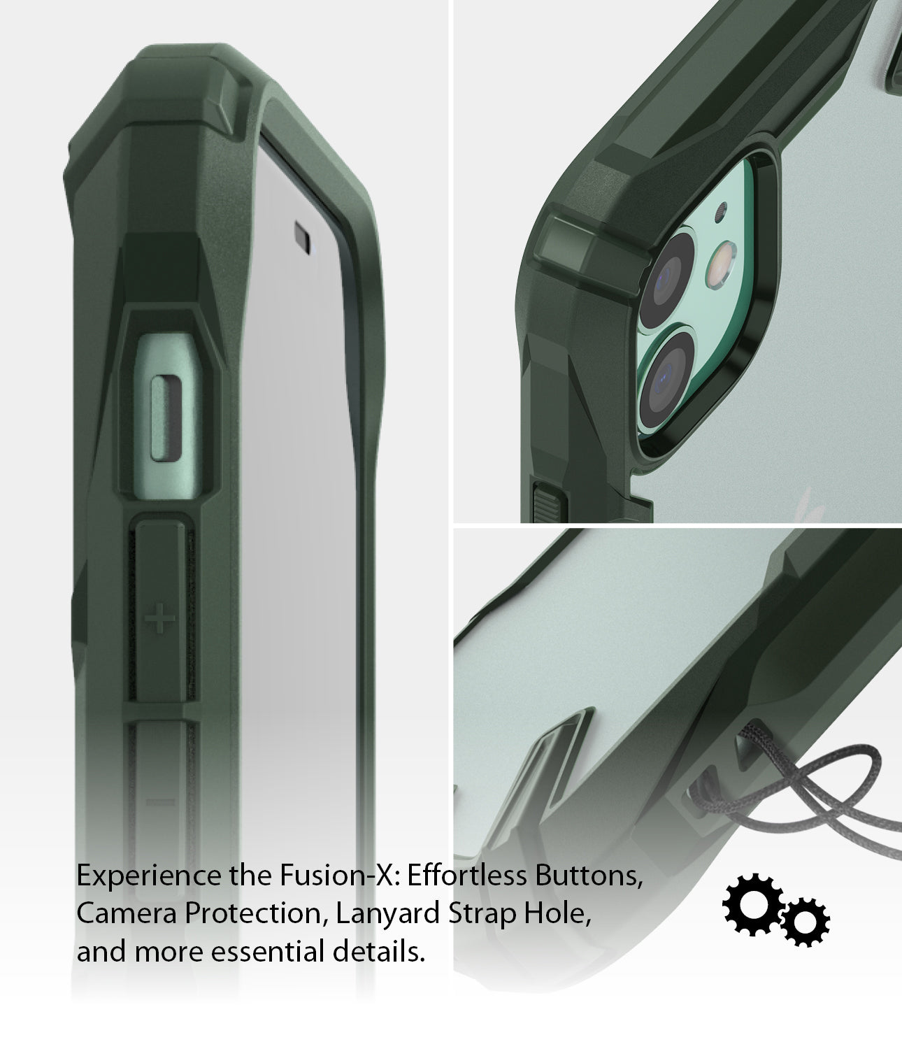 Ringke Fusion-X Case Matte for iPhone 11 Matte Dark Green detail image