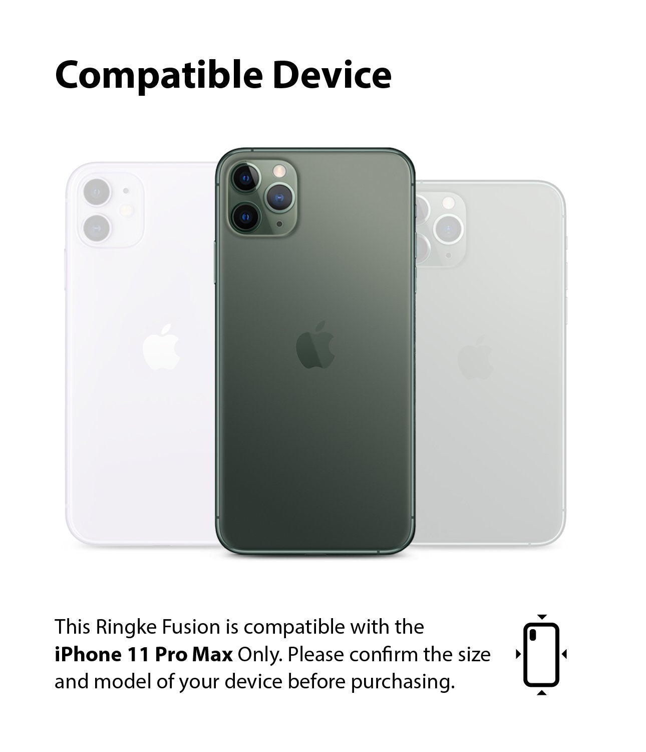 Ringke Fusion Matte Compatible with iPhone 11 Pro Max Case compatibility