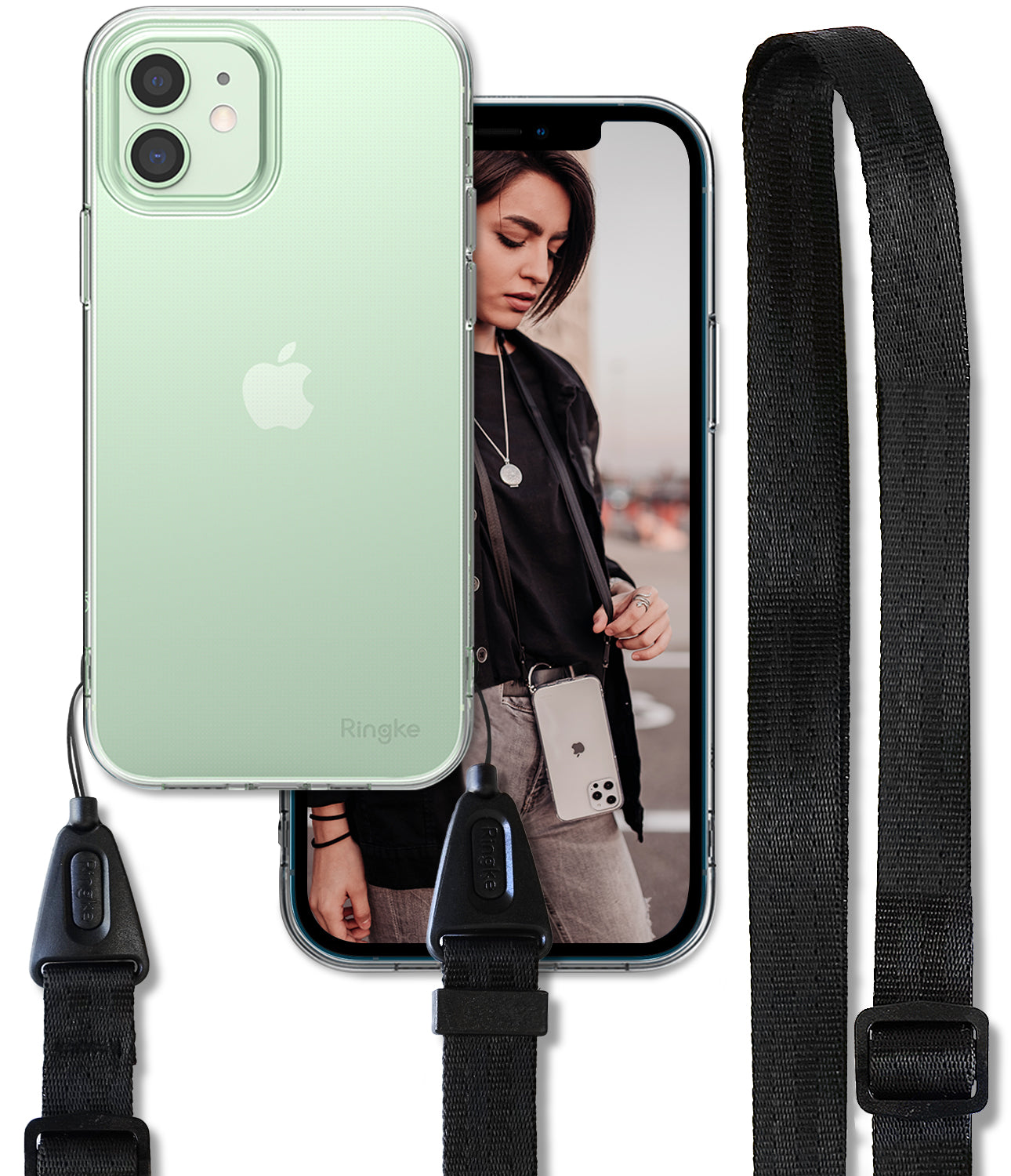 iPhone 12 Mini Case | Air + Shoulder Strap - Clear