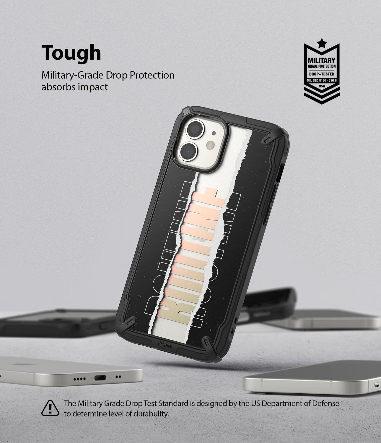 iPhone 12 Mini Case | Fusion-X Design - Tough. Military-Grade Drop Protection absorbs impact.