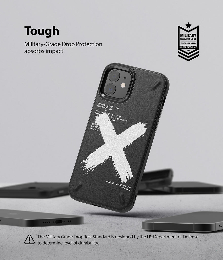 iPhone 12 Mini Case | Onyx Design - Tough. Military-Grade Drop Protection absorbs impact.