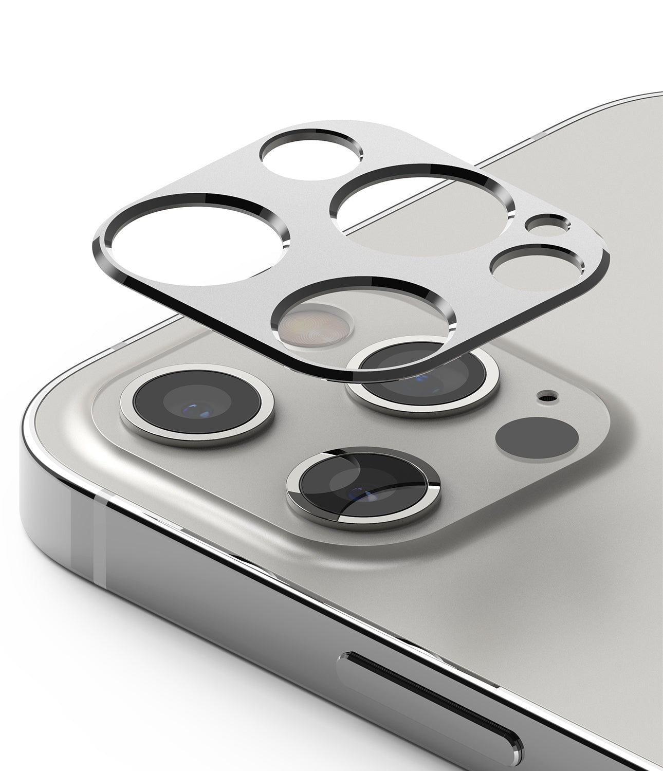 ringke camera styling for iphone 12 pro max camera lens protector - silver