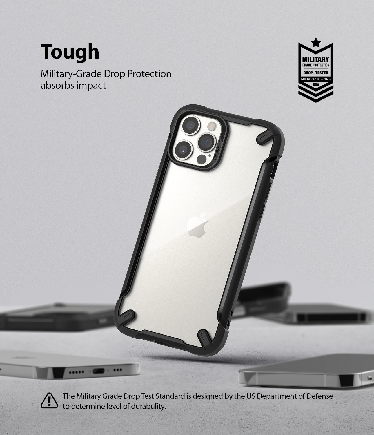 military grade drop protection absorbs impact