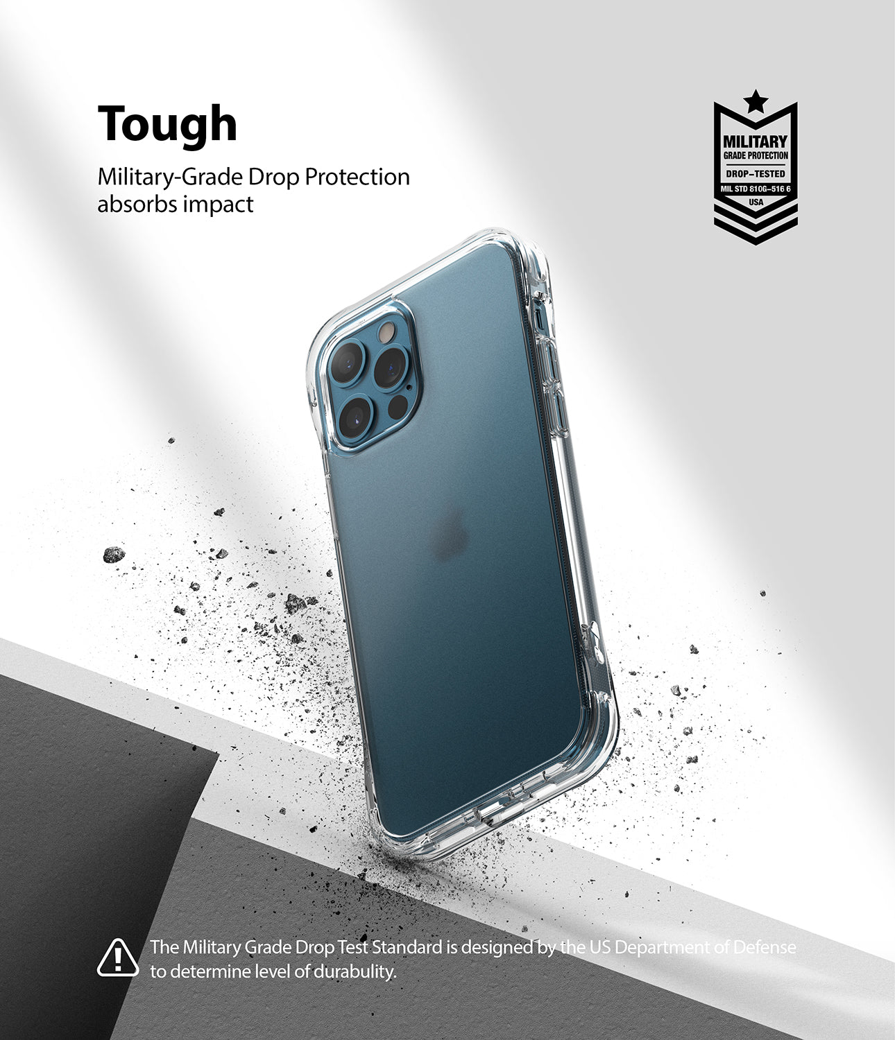 military grade drop protection absorbs impact