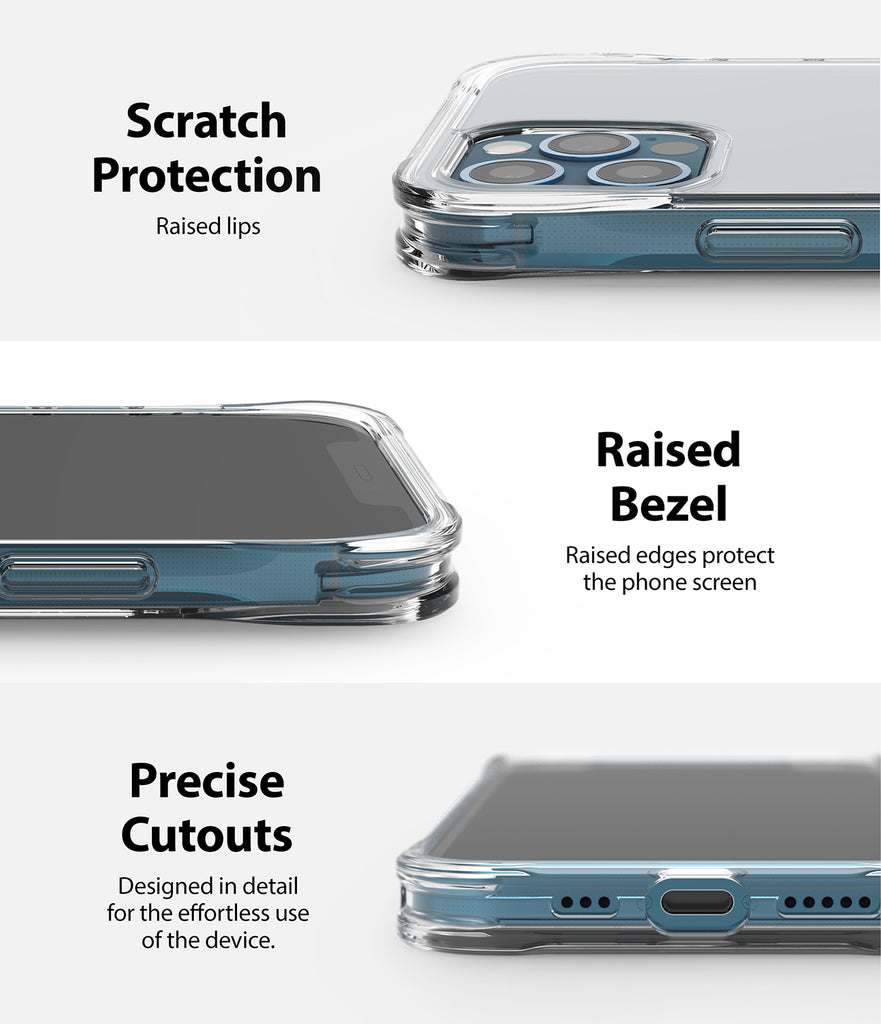 scratch protection, raised bezel, precise cutouts