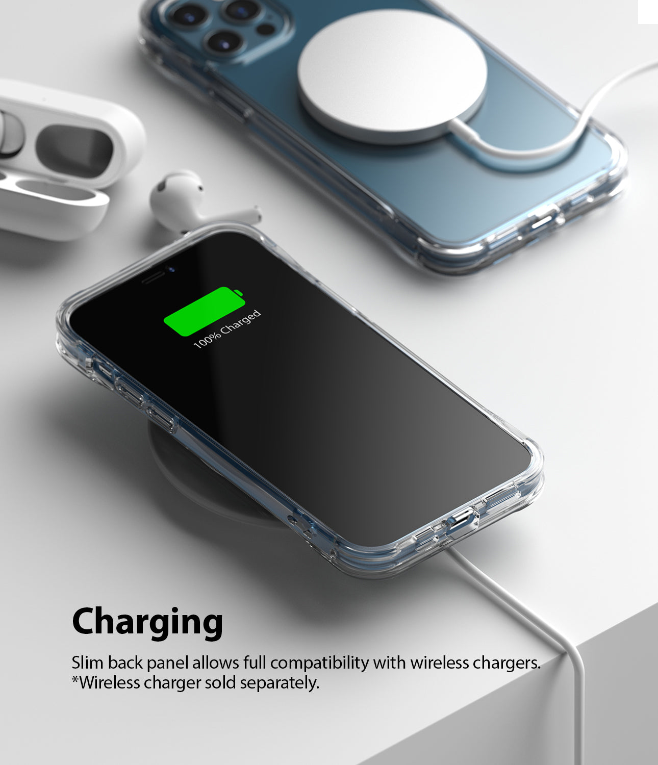 slim back panel allows full compatibility