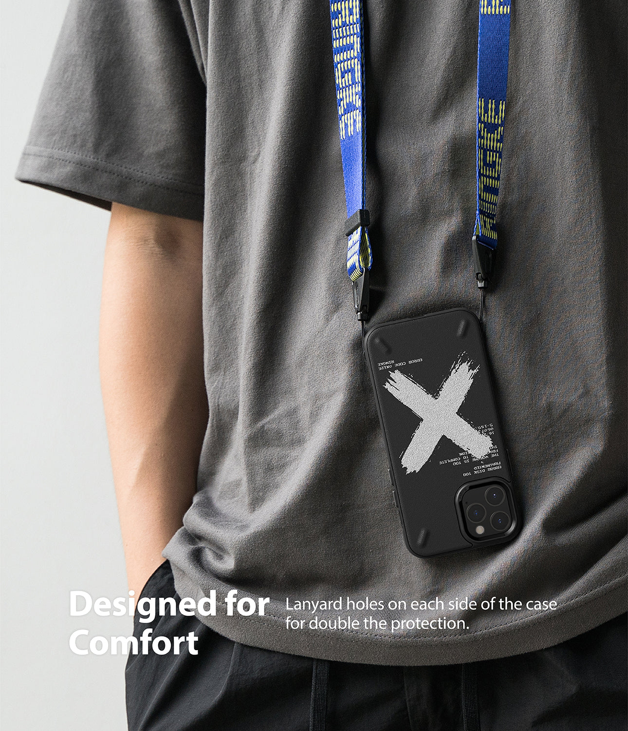 lanyard holes on each side of the case for double the protection