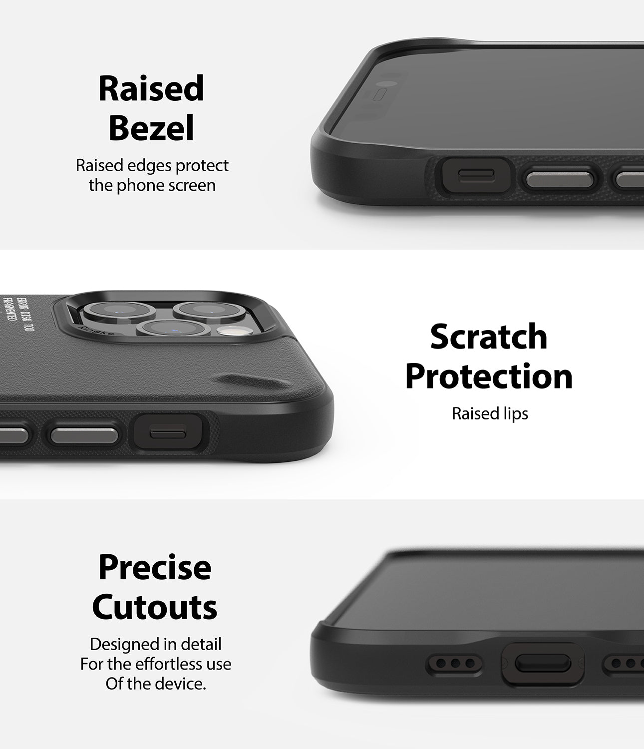 raised bezel protect the phone screen and rear camera