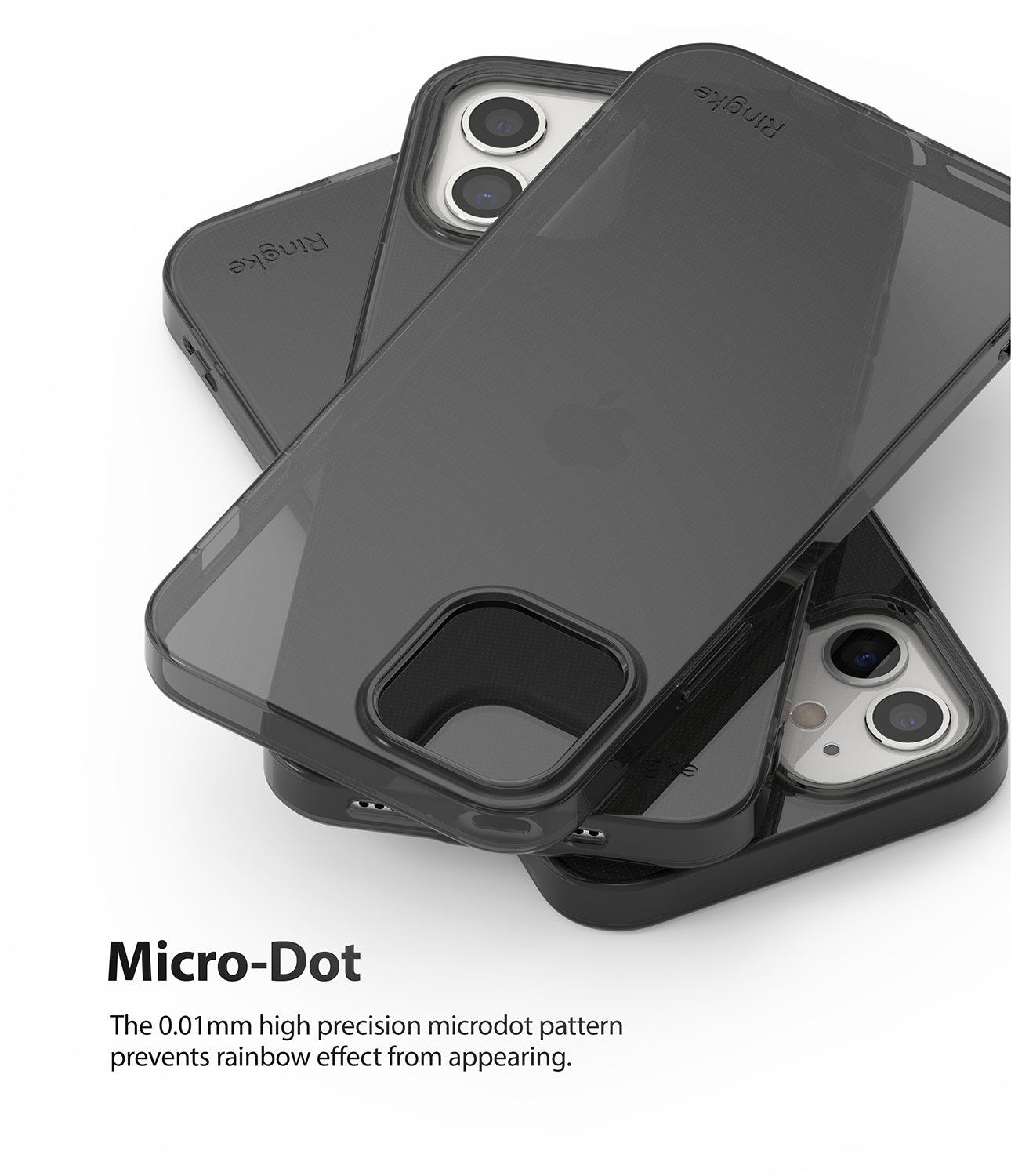 iPhone 12 Mini Case | Air + Shoulder Strap - Micro-Dot pattern prevents rainbow effect from appearing,