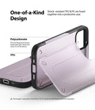 shock-resistant TPU and PC are fused together into a protective case