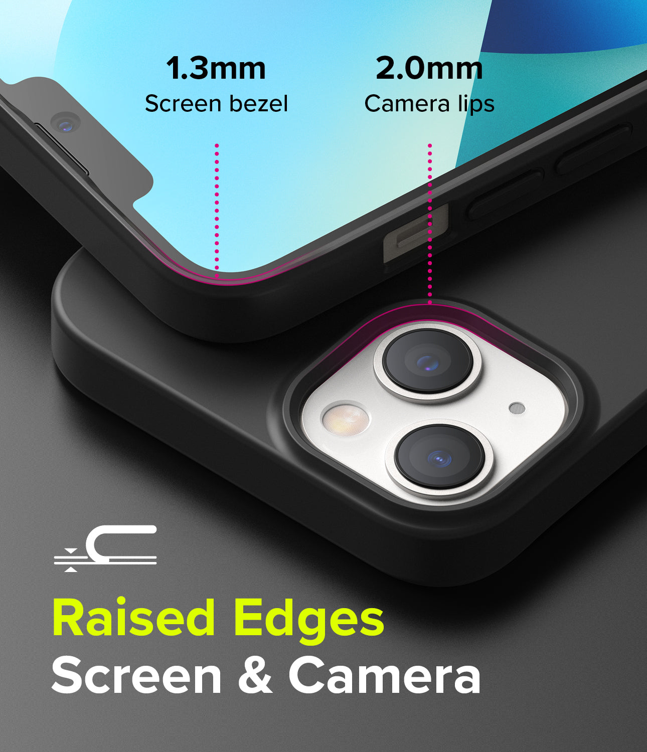 iPhone 13 Mini Case | Air-S - Raised Edges. Screen & Camera