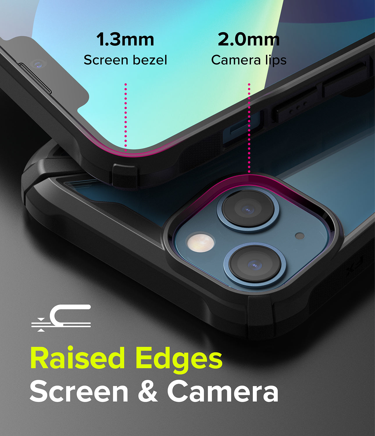 iPhone 13 Mini Case | Fusion-X - Raised Edges Screen Camera
