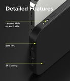 iPhone 13 Pro Max Case | Air-S - Detailed Features. Lanyard hole on each side. Soft TPU. SF Coating