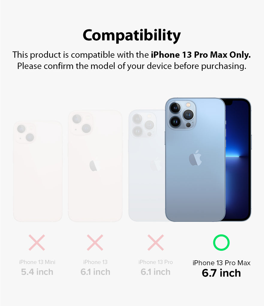 iPhone 13 Pro Max Back Screen Protector | Invisible Defender - Compatibility