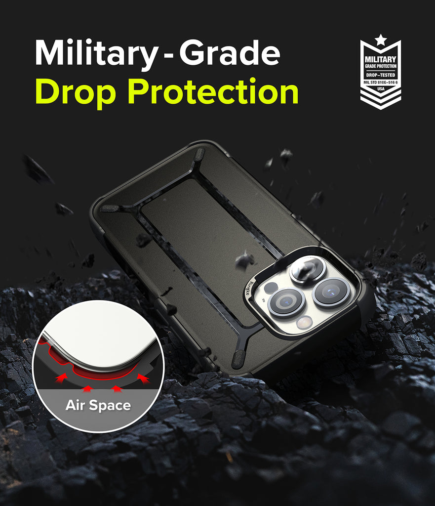 Military-grade drop protection