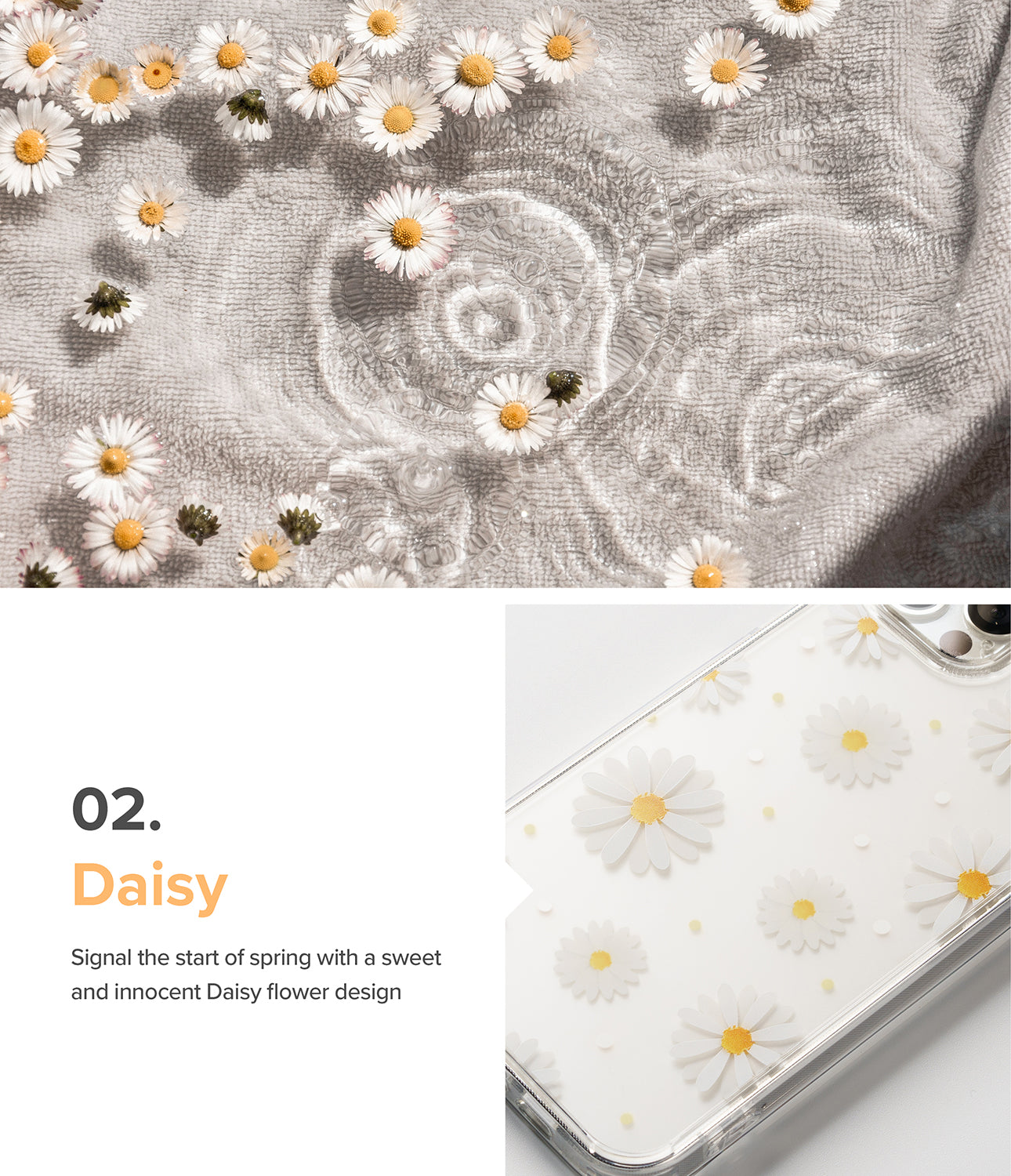 iPhone 13 Pro Max Case | Fusion Design - Daisy. Signal the start of Spring with a sweet and innocent Daisy flower design.
