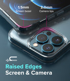 Raised screen and camera edges