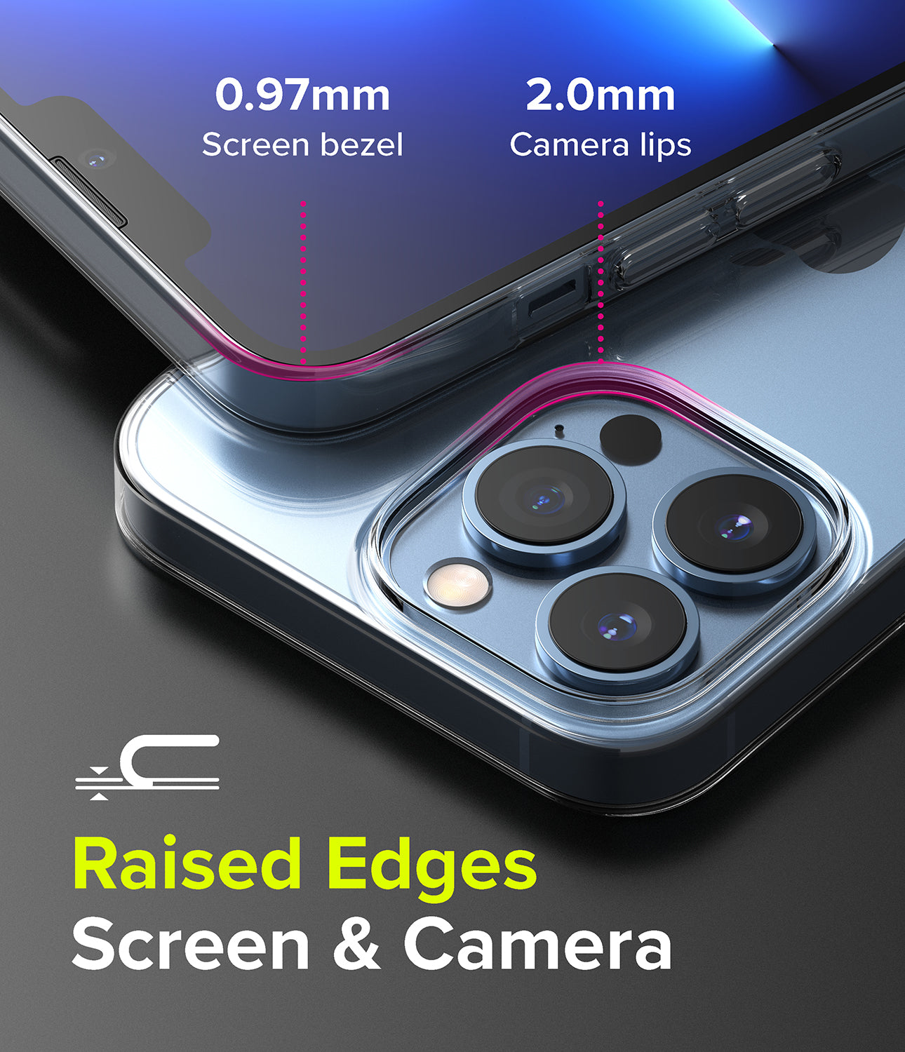 iPhone 13 Pro Case | Slim - Raised Edges. Screen & Camera