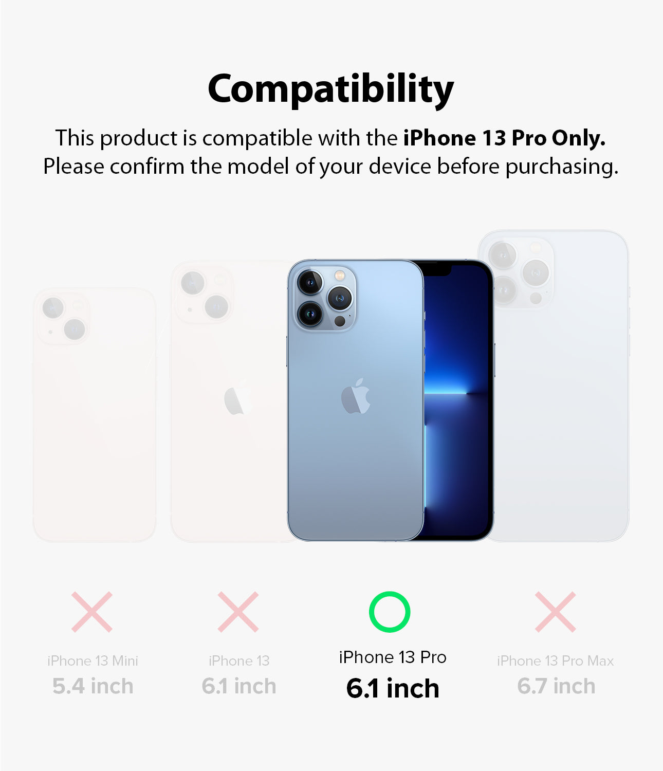 iPhone 13 Pro Back Screen Protector | Invisible Defender - Compatibility