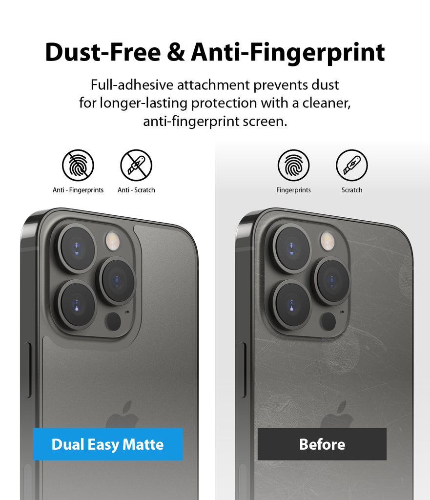 iPhone 13 Pro Back Screen Protector | Invisible Defender - Dust-Free & Anti-Fingerprint