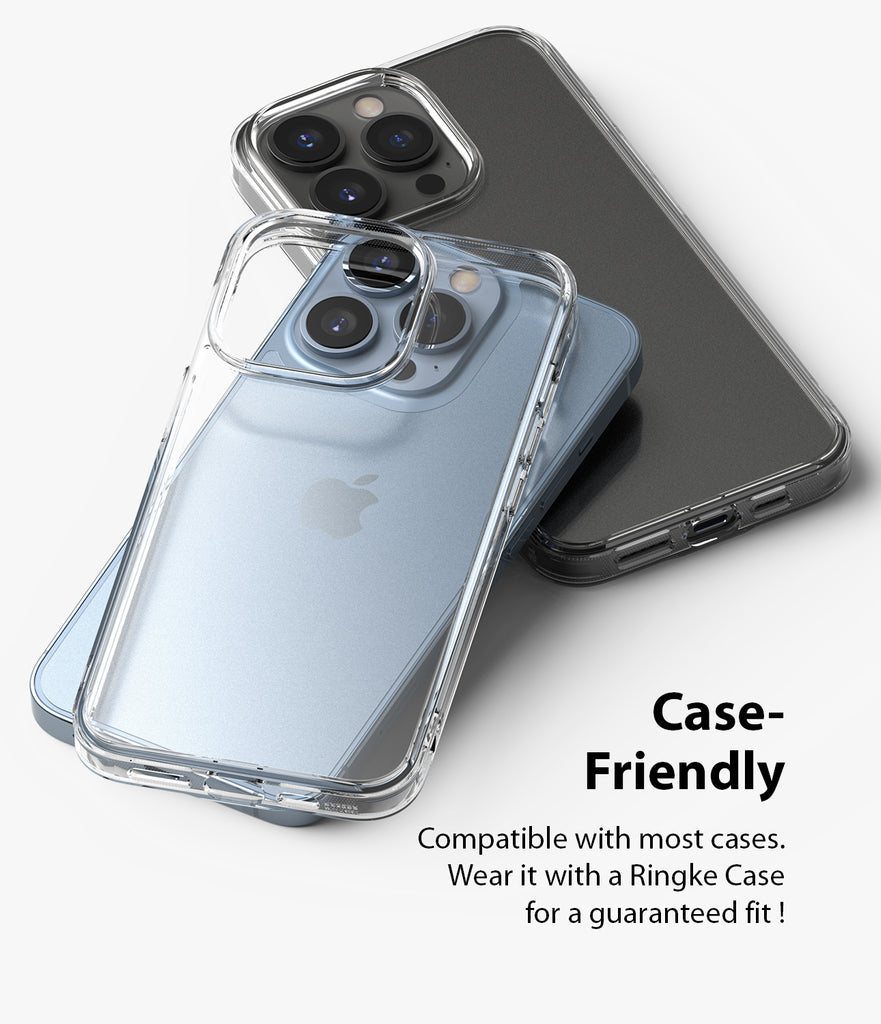 iPhone 13 Pro Back Screen Protector | Invisible Defender - Case-Friendly. Compatible with most cases. Wear it with a Ringke Case for a guaranteed fit