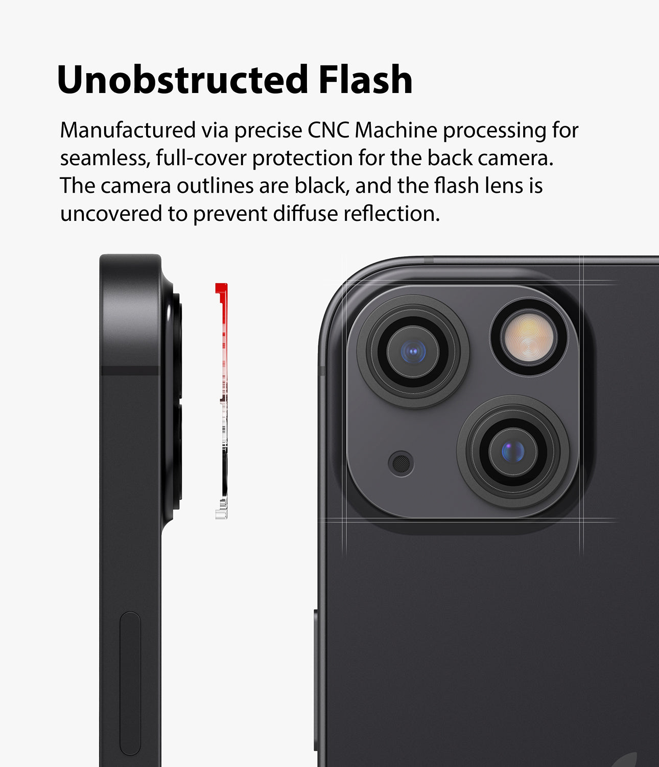 Imak Black Glass Camera Lens Protector for iPhone 13 mini