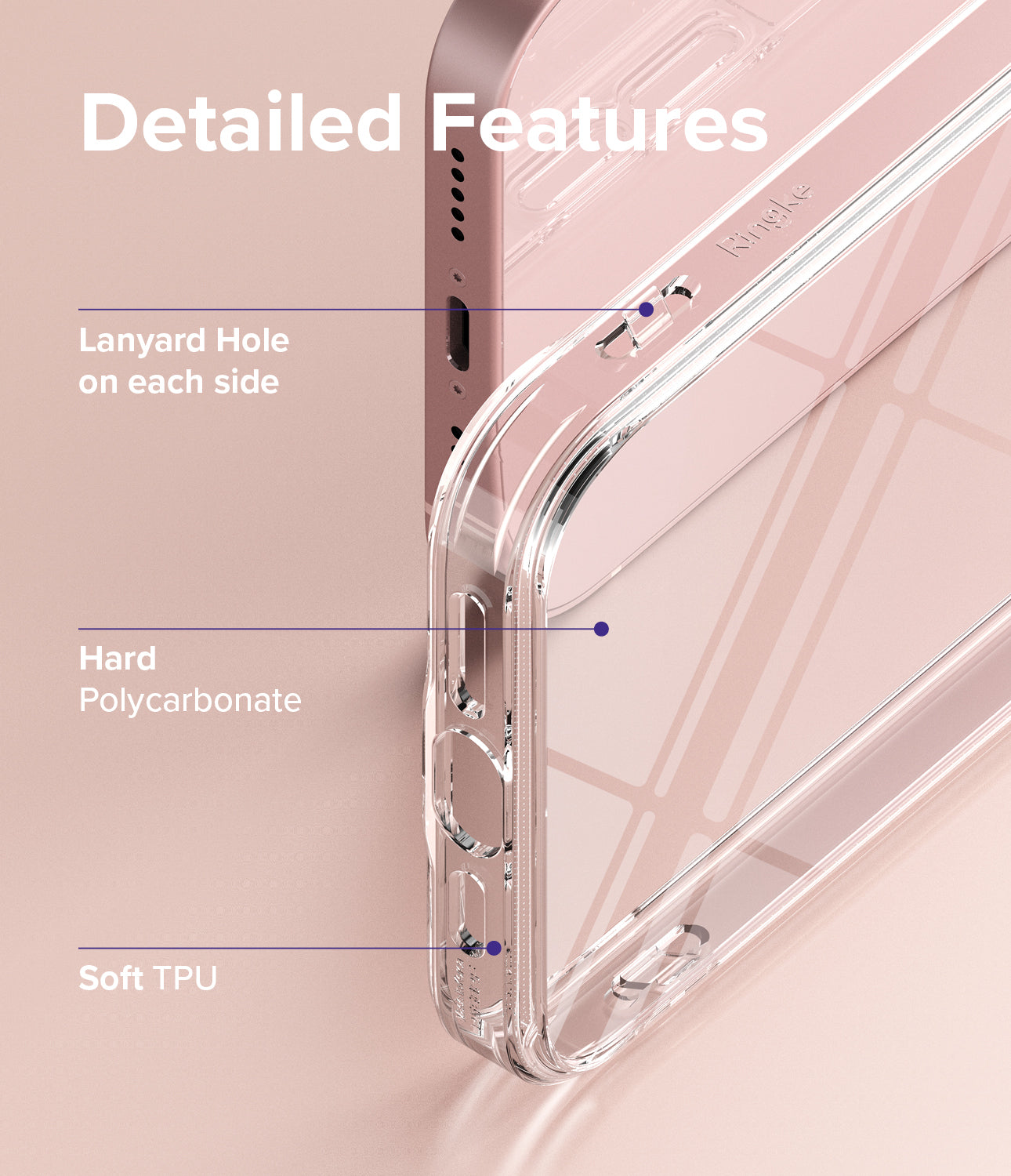 iPhone 13 Mini Case | Fusion - Detailed Features. Lanyard hole on each side. Hard polycarbonate. Soft TPU.