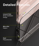 iPhone 13 Case | Slim - Detailed Features. Lanyard hole strap installation design. Micro-dot pattern. Hard Polycarbonate
