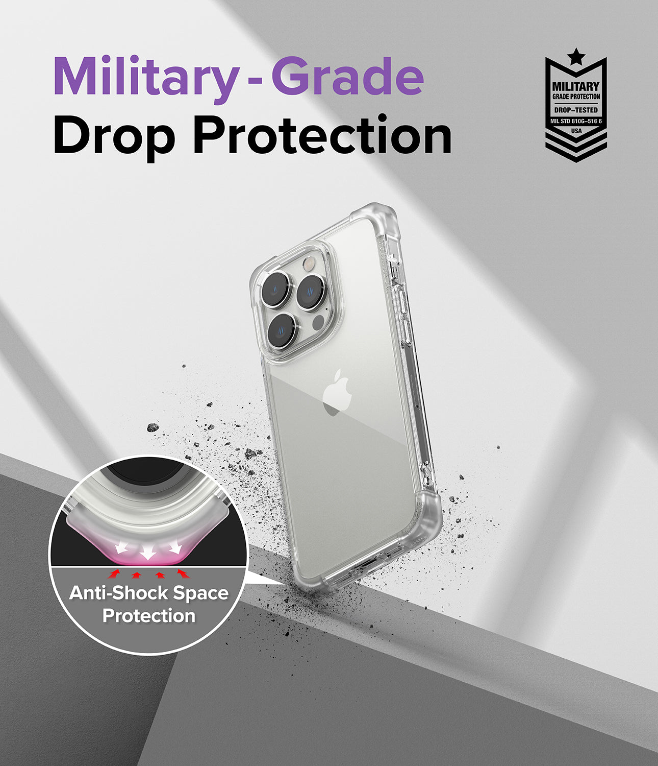 Military - Grade Drop Protection l Anti-Shock Space Protection.
