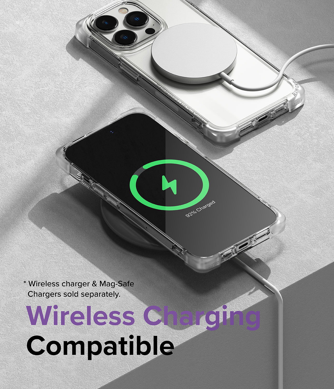 Wireless Charging Compatible - Wireless charger & Mag-Safe Chargers sold separately.