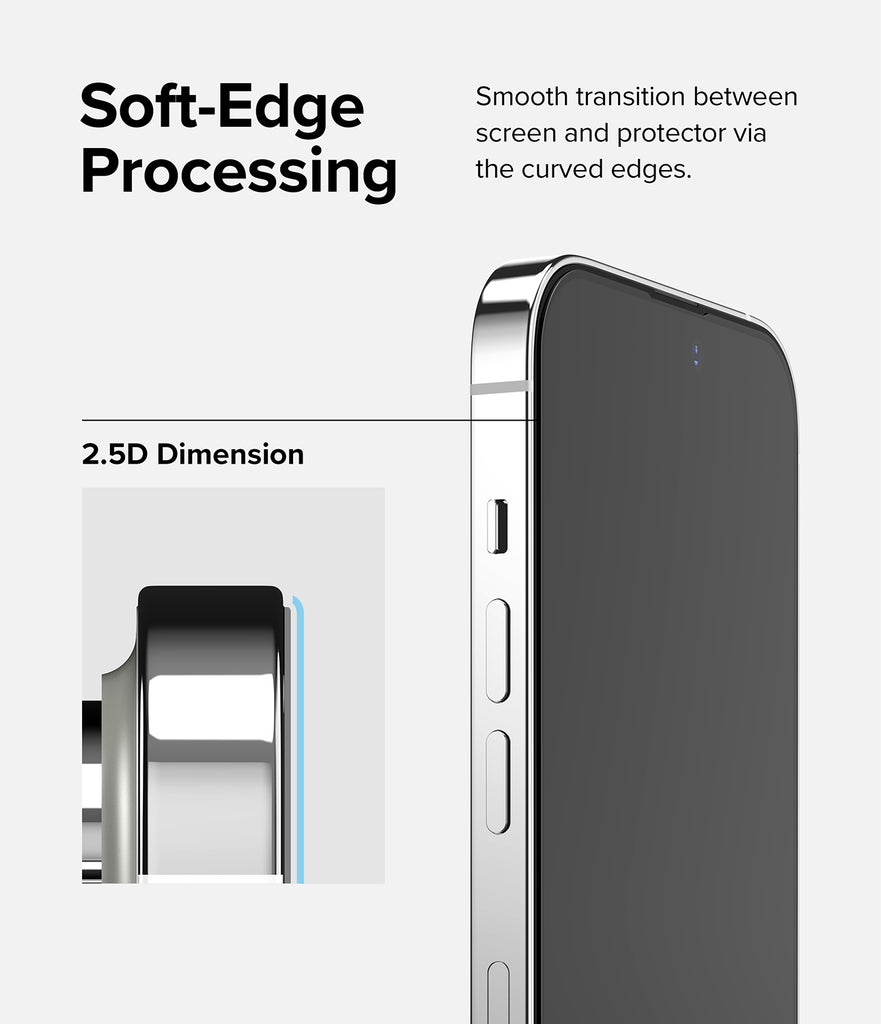 iPhone 14 Pro Max Screen Protector | Full Cover Glass - Soft-Edge Processing