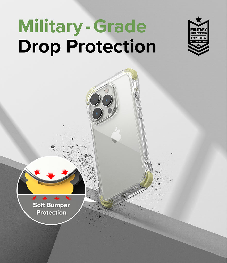 Military - Grade Drop Protection. Soft Bumper Protection.
