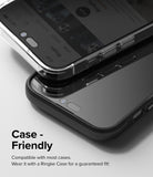 iPhone 14 Pro Max Screen Protector | Privacy Glass - Case-Friendly. Compatible with most cases. Wear it with a Ringke Case for a guaranteed fit.