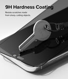 iPhone 14 Pro Max Screen Protector | Privacy Glass - 9H Hardness Coating. Resists scratches made from sharp, cutting objects.