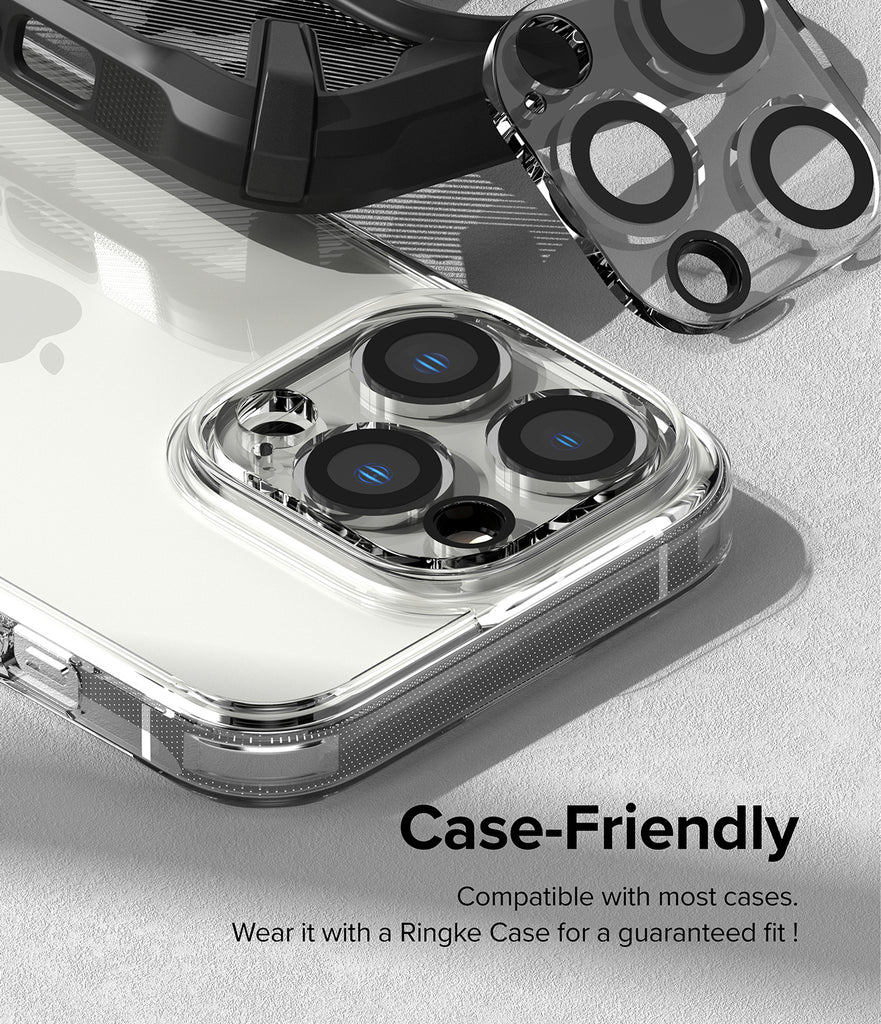 iPhone 14 Pro Max / 14 Pro | Camera Protector Glass [3 Pack] - Case-Friendly. Compatible with most cases. Wear it with a Ringke Case for a guaranteed fit.