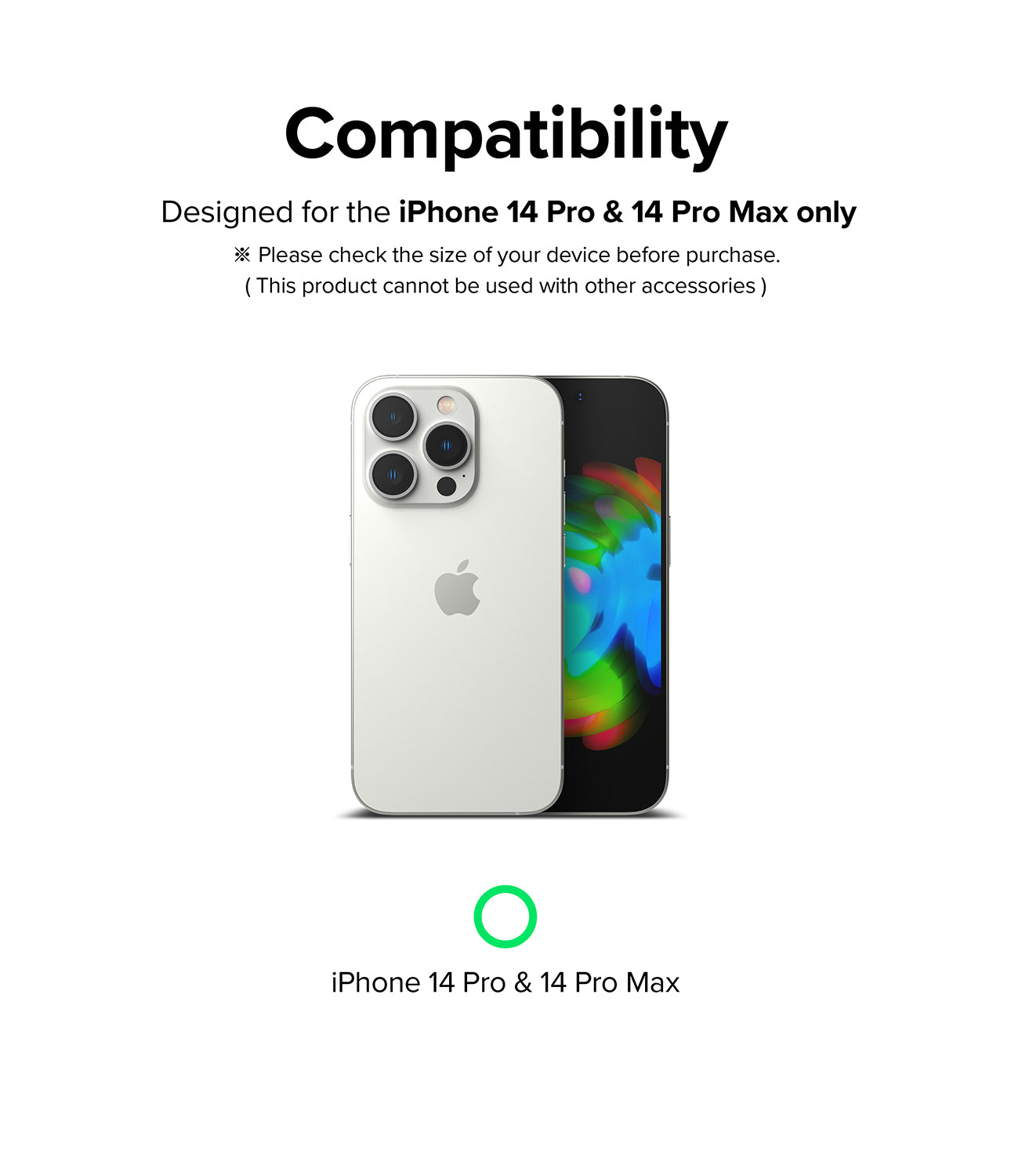 iPhone 14 Pro Max / 14 Pro | Camera Protector Glass [3 Pack] - Compatible with iPhone 14 Pro & iPhone 14 Pro Max only.