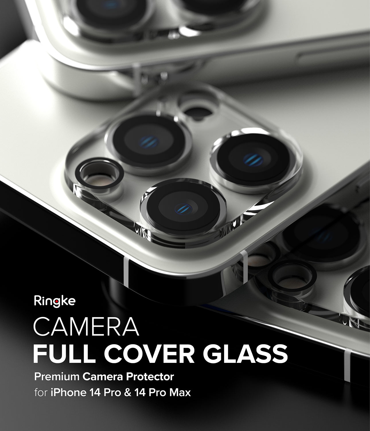 Ringke Camera Glass [3 Pack] Compatible with iPhone 14 Pro Max Camera Lens Protector and iPhone 14 Pro Camera Lens Protector, Tempered Glass