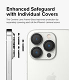 iPhone 14 Pro Max / 14 Pro | Camera Lens Frame Glass - Enhanced Safeguard with Individual Covers. The camera lens frame glass improves protection by separately covering each of the iPhone's camera lenses.
