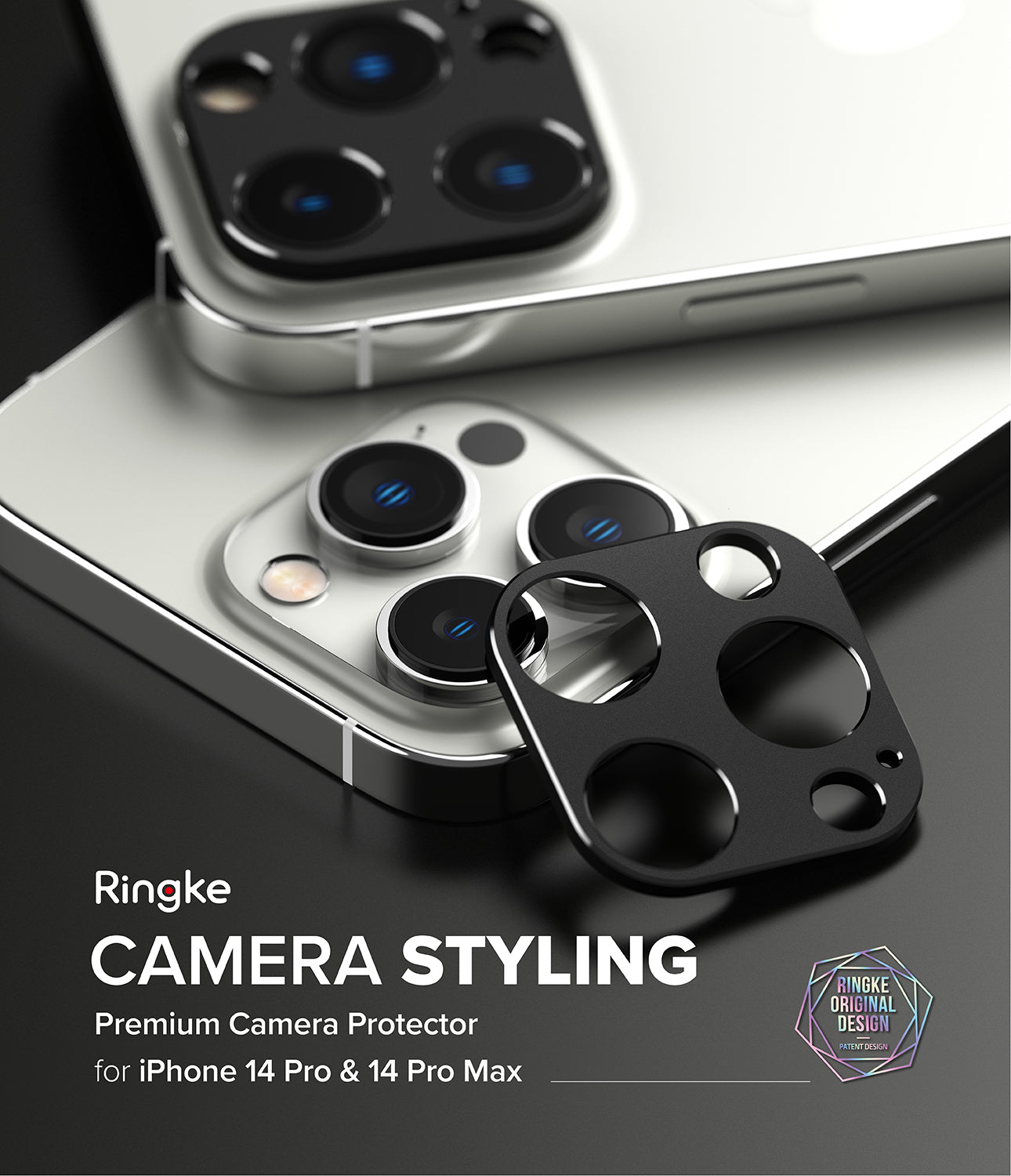 WHPXJY Protezione Per Fotocamera IPhone 14 Pro / 14 Pro Max - Lente In Metallo Oro, Anti Riflesso E Antiurto